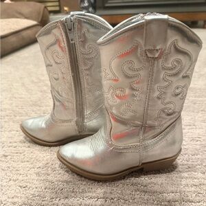 Tucker and Tate Silver Toddler Girls Western Cowgirl Boots
